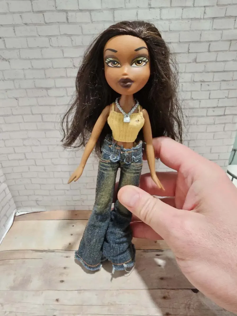 2002 Bratz Xpress It Sasha Doll MGA Vintage Y2K Brown Hair Partial Outfit